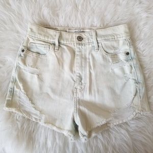 NWT A&F High Waisted Denim Distressed Shorts